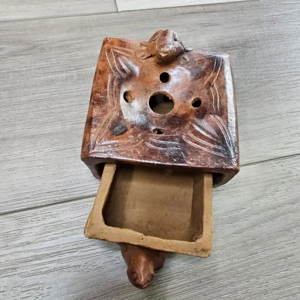 Decorative Handmade Pottery Frog Ashtray